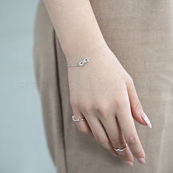 Set di collana e bracciale in argento s925 con zirconi Infinity&nbsp;JF1593-4
