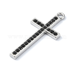 Gestell aus beschichteter Legierung mit schwarzen Strass-Anhängern&nbsp;FIND-Z051-04P-02