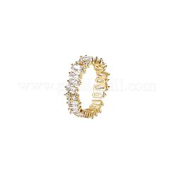 Bagues ouvertes réglables en laiton avec pavé de zircones cubiques pour femmes&nbsp;FS-WG647BD-02