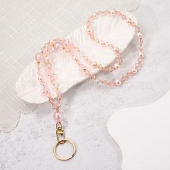 Glas- und Acrylperlen Kartenhalter Umhängeband Kette&nbsp;HJEW-SZ00077