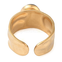 Anillos de dedo ovalados de ágata negra teñida y calentada de forma natural&nbsp;RJEW-Z057-12G-05
