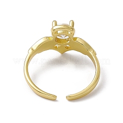 Bague de manchette ouverte aile de zircone cubique&nbsp;RJEW-M144-10G