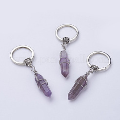 Natürlicher / synthetischer Mischstein spitzes keychain&nbsp;KEYC-E023-08