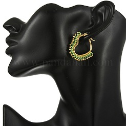 Pendientes de aro con semillas de vidrio para mujer&nbsp;EJEW-MZ00797-02
