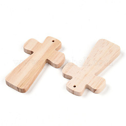 Große Anhänger aus natürlichem Kiefernholz&nbsp;WOOD-N016-54A