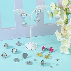 202 supports de boucles d'oreilles en acier inoxydable&nbsp;STAS-SP0001-91C