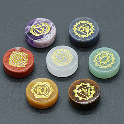 1 Set Chakra-Thema natürliche Edelstein-Display-Dekorationen&nbsp;G-FG0001-05
