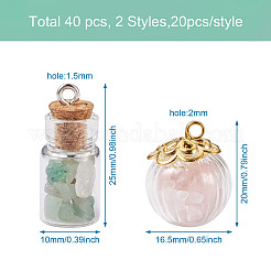Pendenti con bottiglia di vetro in stile 40pz 2&nbsp;FIND-CD0001-21