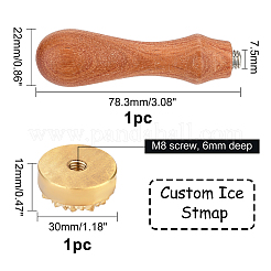 1 Stück goldfarbener Stempelkopf aus Messing&nbsp;DIY-OC0012-38