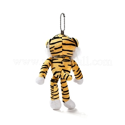 Decorazioni di pendenti di tigre giocattolo di peluche di simulazione di peluche di cotone pp di cartone animato&nbsp;LS-HJEW-K043-07