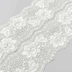 Bordure en dentelle brodée de fleurs en polyester&nbsp;OCOR-WH0036-49B