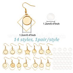 DIY Rohling Kuppel Edelstahl Ohrhänger Bausätze&nbsp;DIY-AN0001-09G