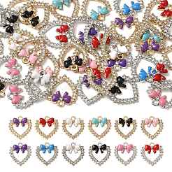 10 pz 6 colori smalto in lega con ciondoli di strass&nbsp;FIND-FS0005-38KCG