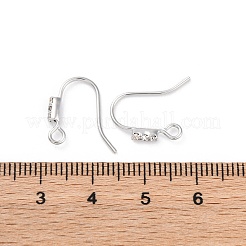 Ganci per orecchini in ottone con zirconi cubici trasparenti&nbsp;KK-Z084-10P