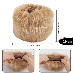 Guantes de manga larga con puños de pelo de conejo de imitación para mujer&nbsp;AJEW-WH20019-20C