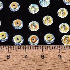 Perline di vetro arcobaleno di colori trasparenti&nbsp;SEED-Q042-01A-E01