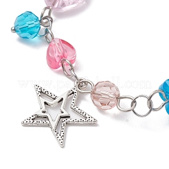 Bracelets à breloques étoiles en alliage&nbsp;BJEW-JB10230