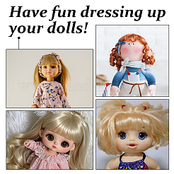 10 stücke 10 farben hohe temperatur faser kurzen pony frisur puppe perücke haar&nbsp;DOLL-DC0001-04