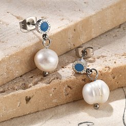 Orecchini pendenti in acciaio inossidabile 304&nbsp;EJEW-F354-07P