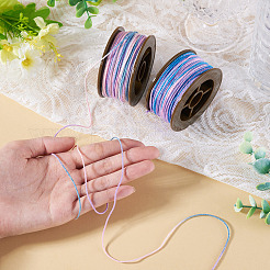 2 rouleau de cordons ronds torsadés en polyester teints en segments de 2 couleurs&nbsp;OCOR-TA0003-59B