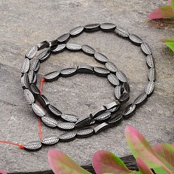 Foglia elettrolitico non magnetici fili di perline di ematite sintetico&nbsp;G-E295-15