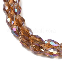 Transparentes perles de verre de galvanoplastie brins&nbsp;EGLA-N013-T4mm-B16