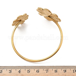 Brazaletes de acero inoxidable 304 para mujer&nbsp;BJEW-G750-04G