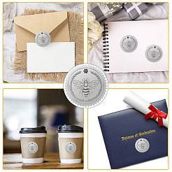 34 foglio di adesivi con immagine di animali domestici in rilievo in lamina d'argento&nbsp;DIY-WH0528-023