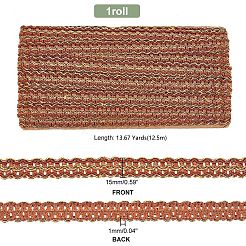 Ruban de dentelle ondulée en filigrane&nbsp;OCOR-WH0080-10B