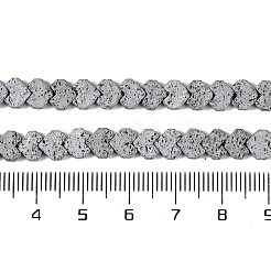Hebras de cuentas de roca de lava natural galvanizada&nbsp;G-Q1009-G01-02G