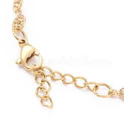 Bracciali a maglie in acciaio inossidabile 304 con placcatura sotto vuoto pvd&nbsp;BJEW-O185-03G