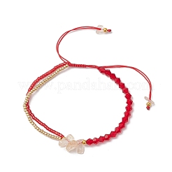 Braccialetti di perline intrecciate in vetro bicono sfaccettato con perline di vetro rotonde&nbsp;BJEW-MZ00164-07