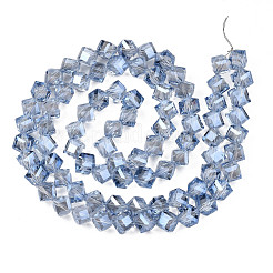 Galvanisieren transparente Glasperlen Stränge&nbsp;EGLA-N002-29-F01