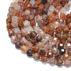 Fili di perle di quarzo ematoide rosso naturale/quarzo ferruginoso&nbsp;G-K389-A29-01