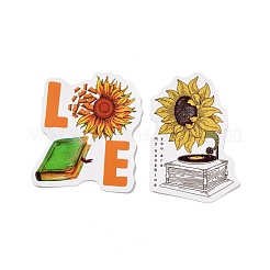 50 stücke cartoon sonnenblumen papier aufkleber etikettensatz&nbsp;DIY-G066-03