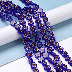 Millefiori a mano fili di perline di vetro&nbsp;LAMP-J035-10mm-50