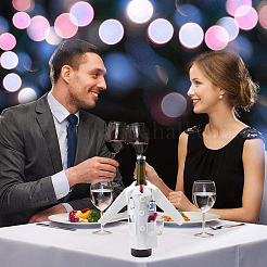 2 set di decorazioni e accessori per borse copri-bottiglia di vino in feltro&nbsp;AJEW-CP0011-82