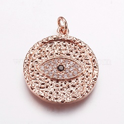 Ottone micro spianare pendenti zirconi&nbsp;ZIRC-E143-67