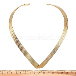 Offene V-förmige Choker-Halsketten aus 316L-Chirurgenstahl für Damen&nbsp;NJEW-F379-01G