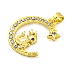 Messing micro pave klare zirkonia anhänger&nbsp;FIND-Z044-03G