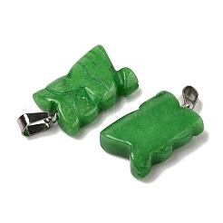 Gefärbt natürliche weiße Jade Anhänger&nbsp;G-B127-09P-02