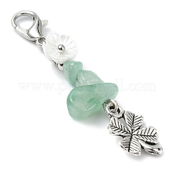 Decorazioni pendenti in chip di avventurina verde naturale&nbsp;HJEW-JM02712-01