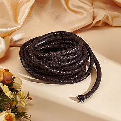 Cordino per gioielli in pelle PU intrecciata rotonda da 5 m&nbsp;OCOR-GF0005-92C