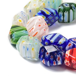 Millefiori a mano fili di perline di vetro&nbsp;LAMP-G100-04