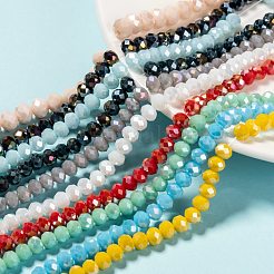 Chapelets de perles en verre électroplaqué&nbsp;EGLA-X0007-01E-6mm