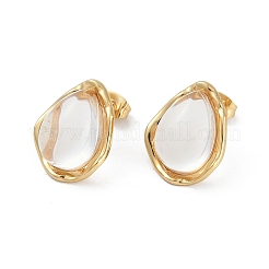 Pendientes de lágrima de acero inoxidable 304 con revestimiento iónico (IP)&nbsp;EJEW-Z068-36G-01