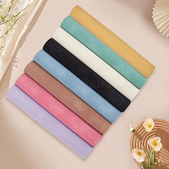 8 pz. 8 colori di tessuto in similpelle smerigliato in PVC&nbsp;DIY-CL0001-72