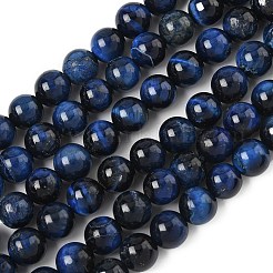 Brins de perles en œil de tigre naturel de Grade B&nbsp;G-F591-18-8mm-01