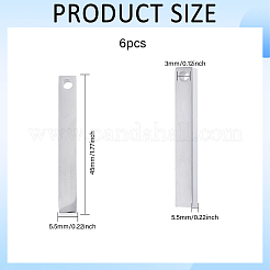6 Stück Edelstahlanhänger&nbsp;STAS-BC0003-98B