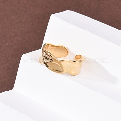 Anelli polsini aperti in acciaio inossidabile 304 per donna&nbsp;RJEW-K309-28G